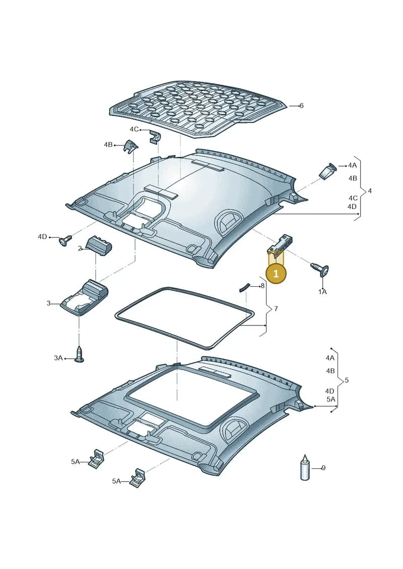 5C5858685F — Volkswagen Beetle (2016-2019) diagram 801867550, position 1