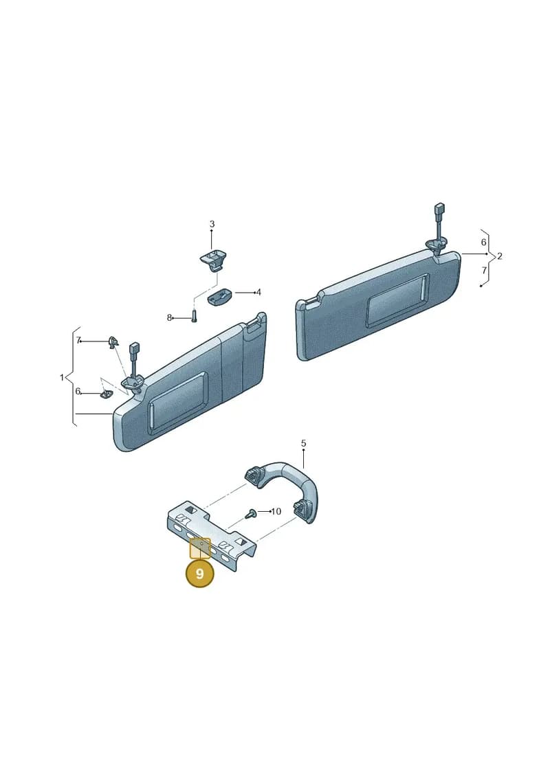 5C5858685F — Volkswagen Beetle (2016-2019) diagram 715857500, position 9