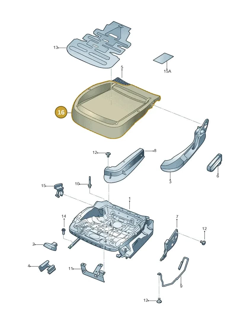 5C5881405AGMDK — Volkswagen New beetle (2011-2016) diagram 715881000, position 16