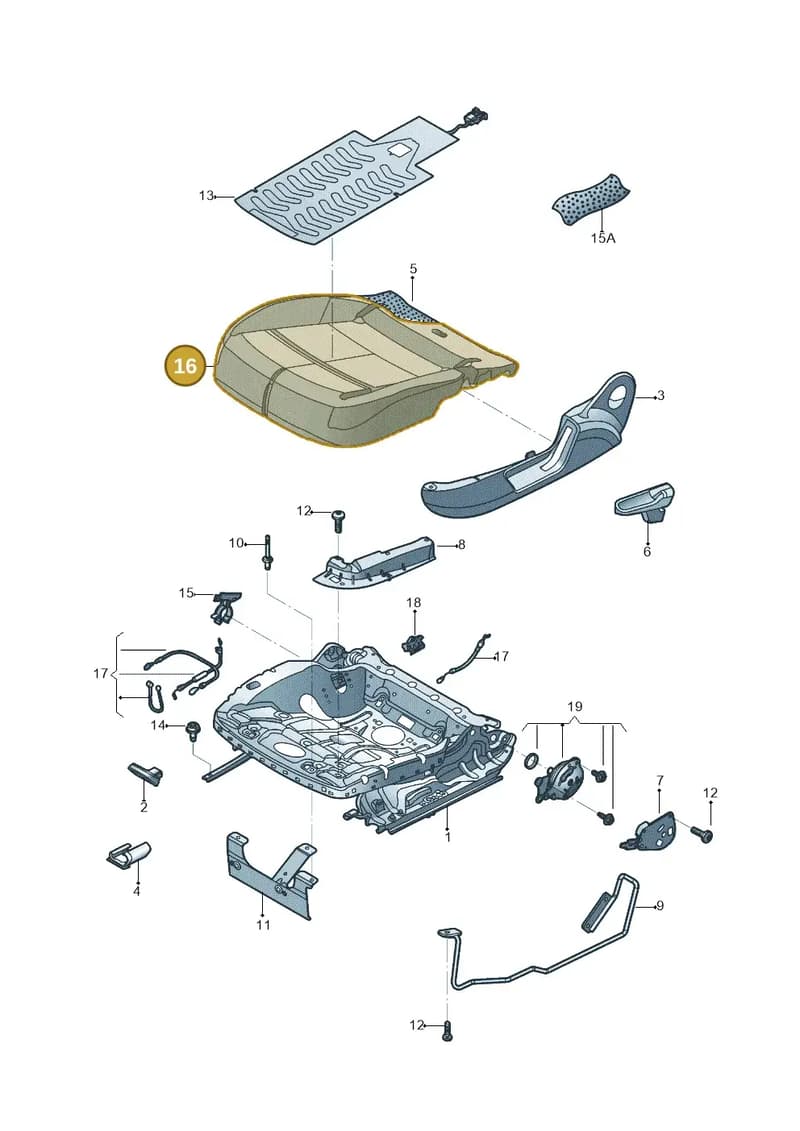 5C5881405AJLRX — Volkswagen Beetle (2016-2019) diagram 801881000, position 16