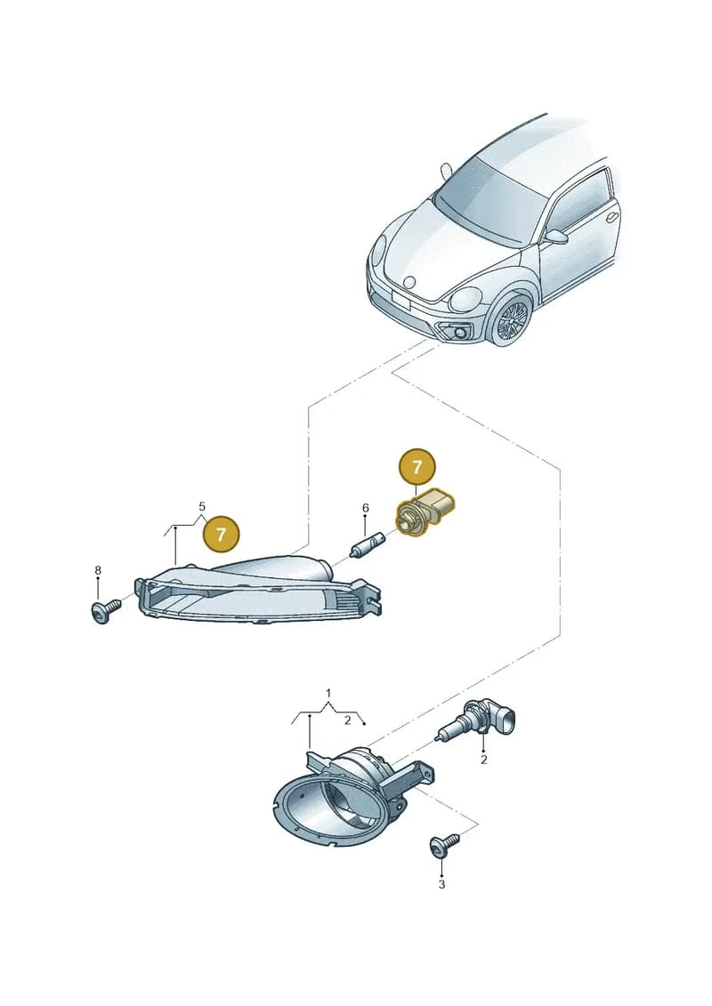 5C5953123 — Volkswagen Beetle (2016-2019) diagram 801941400, position 7
