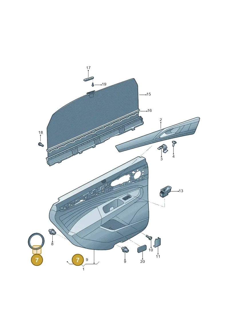 5C5971798A — Volkswagen Passat (2018-2022) diagram 589867045, position 7