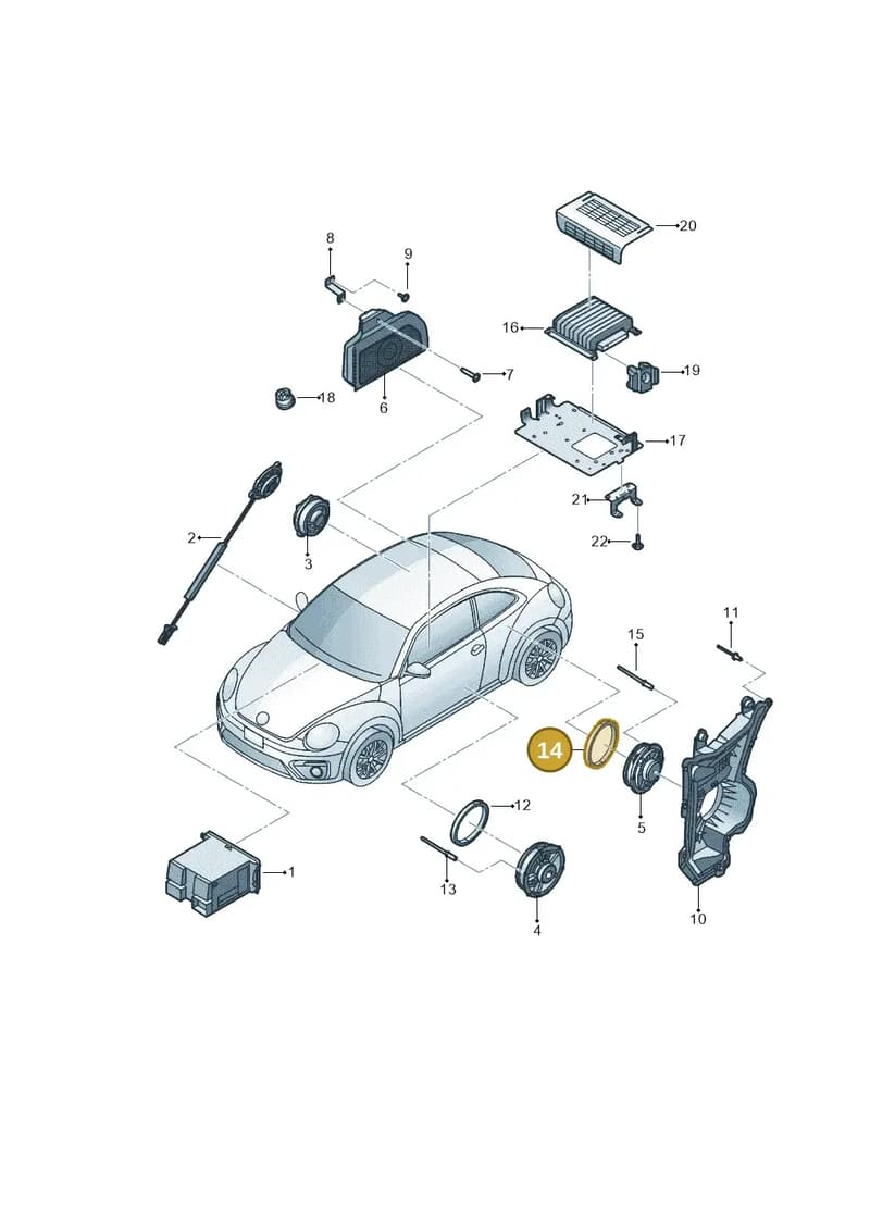 5C5971798A — Volkswagen Beetle (2016-2019) diagram 801035350, position 14