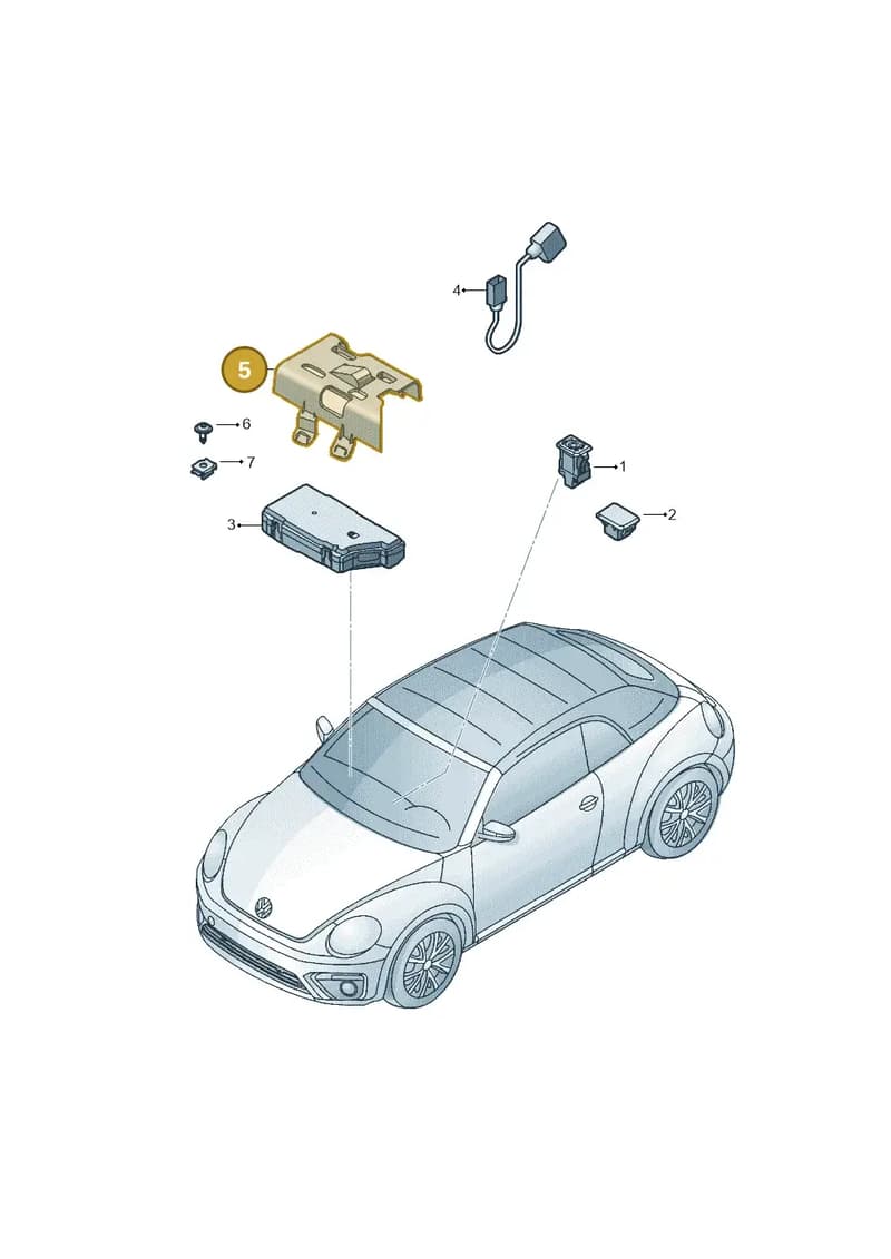 5C5971846 — Volkswagen Beetle Cabriolet (2016-2019) diagram 802035780, position 5