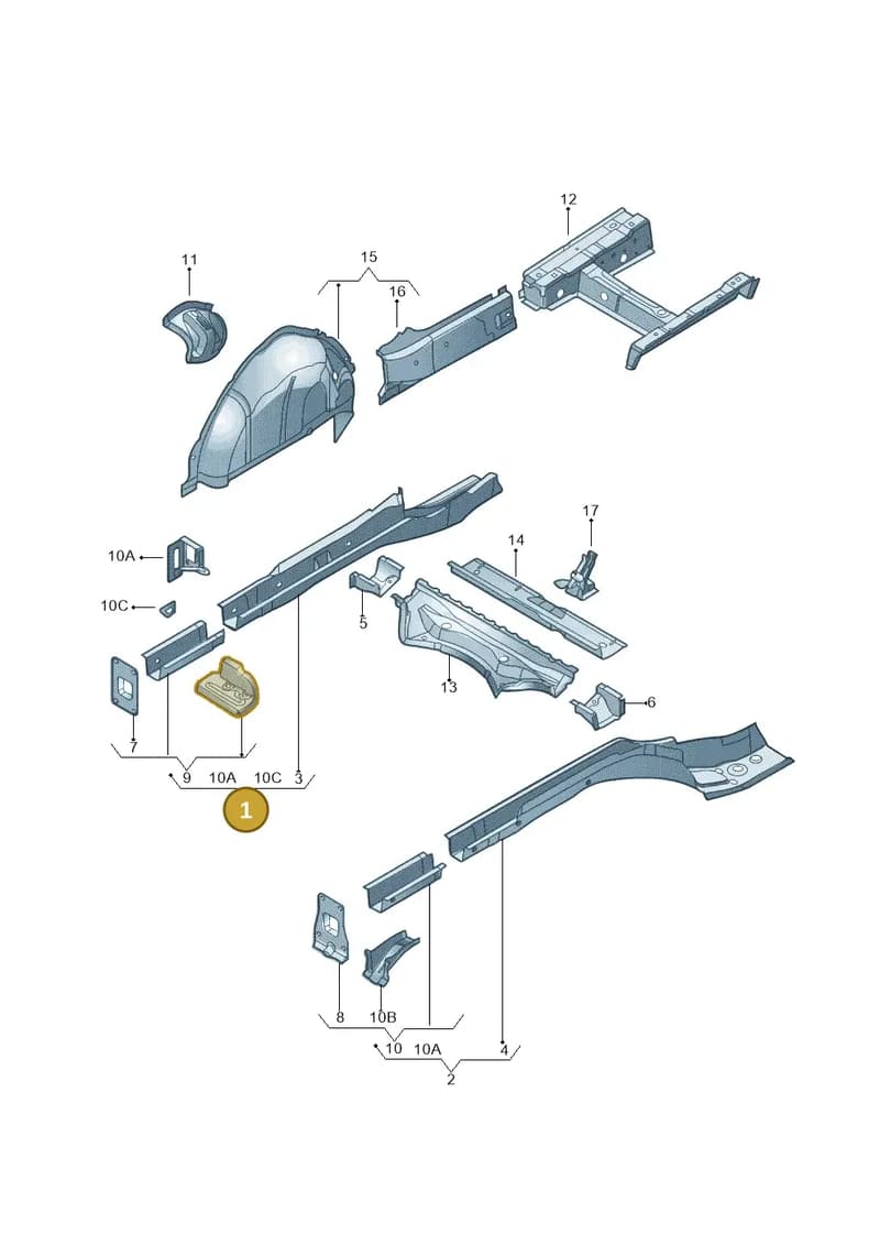 5C6803495 — Volkswagen Jetta 2.0 (2015-2015) diagram 692803200, position 1