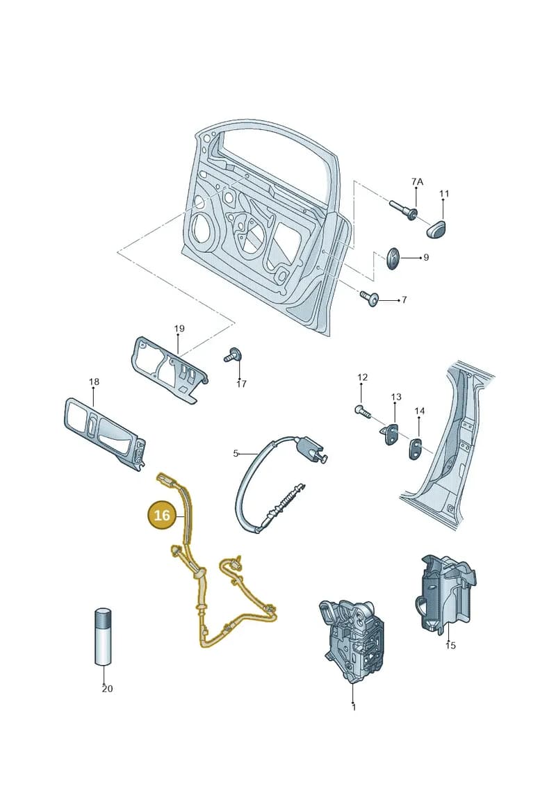 5C6837086A — Volkswagen Jetta 2.0 (2015-2015) diagram 692837000, position 16
