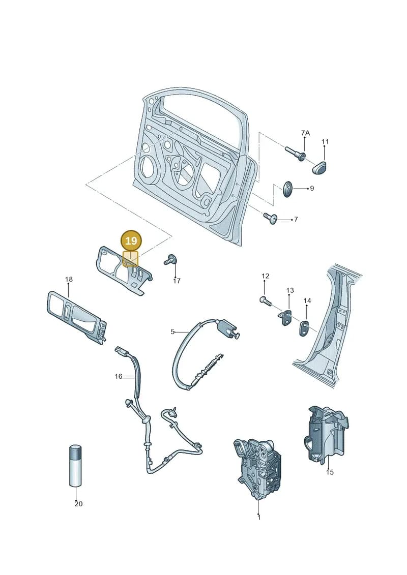 5C6837197A — Volkswagen Jetta (2014-2018) diagram 692837000, position 19