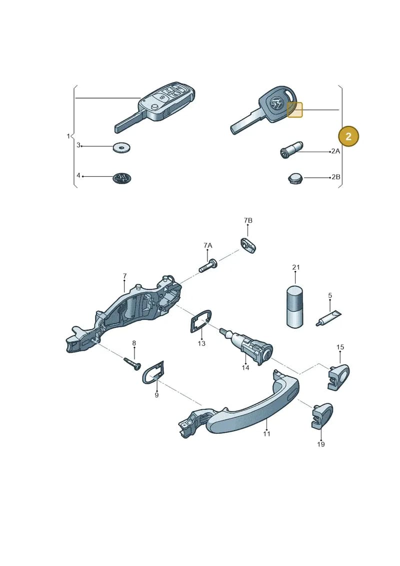 5C6837219JINF — Volkswagen Jetta (2014-2017) diagram 692837010, position 2
