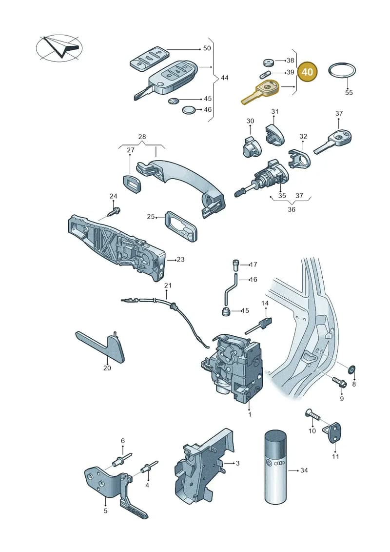 5C6837219JINF — Volkswagen Caravelle (2015-2019) diagram 861837000, position 40