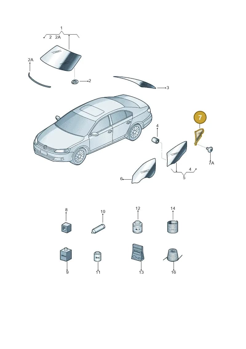 5C6845213 — Volkswagen Jetta 2.0 (2015-2015) diagram 692845000, position 7