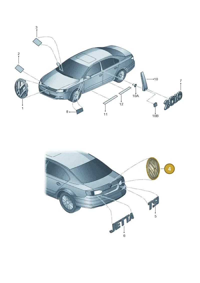 5C6853630FULM — Volkswagen Jetta 2.0 (2015-2015) diagram 692853200, position 4