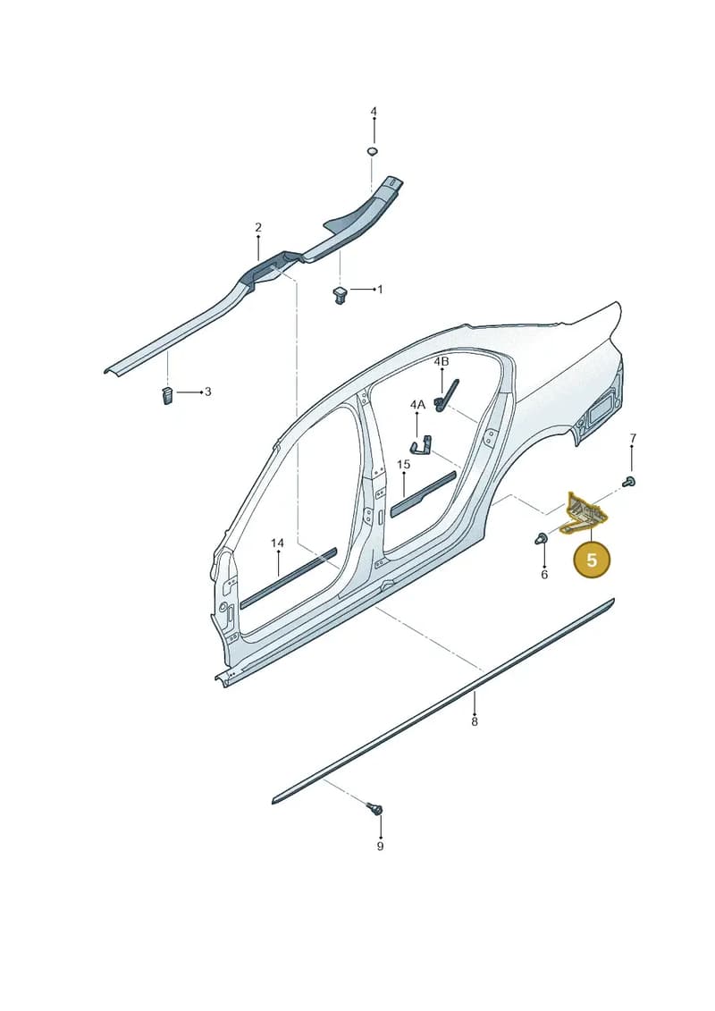 5C68548569B9 — Volkswagen Jetta 2.0 (2015-2015) diagram 692853100, position 5