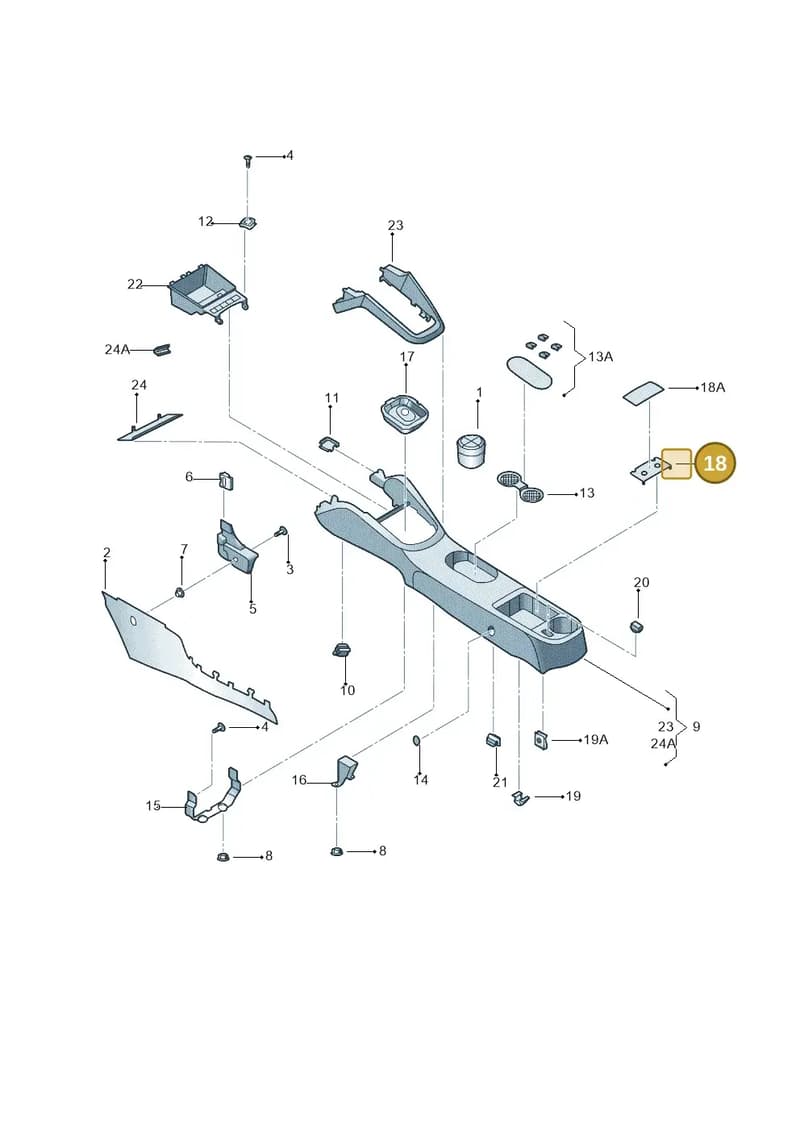 5C6864229D82V — Volkswagen Jetta 2.0 (2015-2015) diagram 692863500, position 18