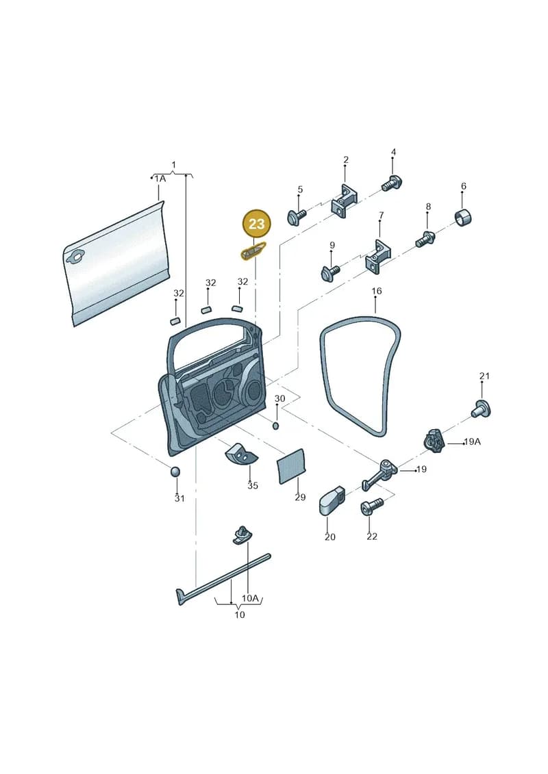 5C6868760A — Volkswagen Jetta (2014-2018) diagram 789831000, position 23