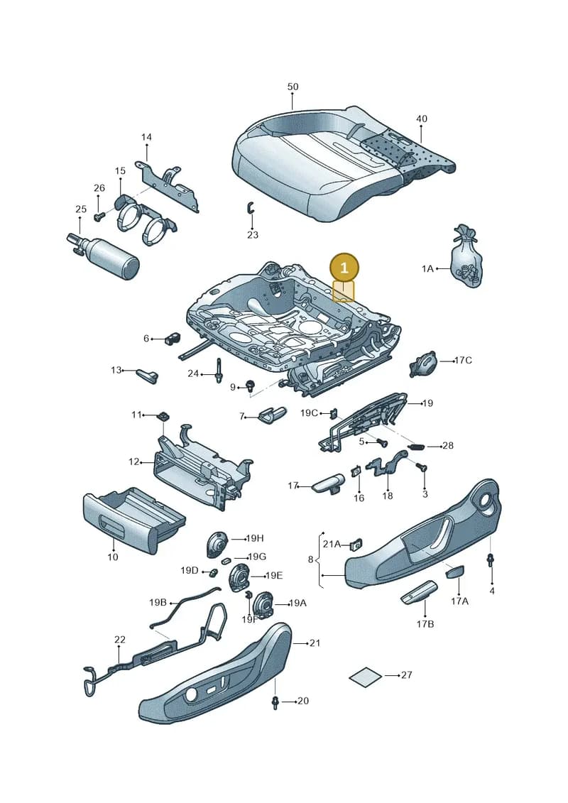 5C6881106L — Volkswagen Jetta 2.0 (2015-2015) diagram 789881000, position 1