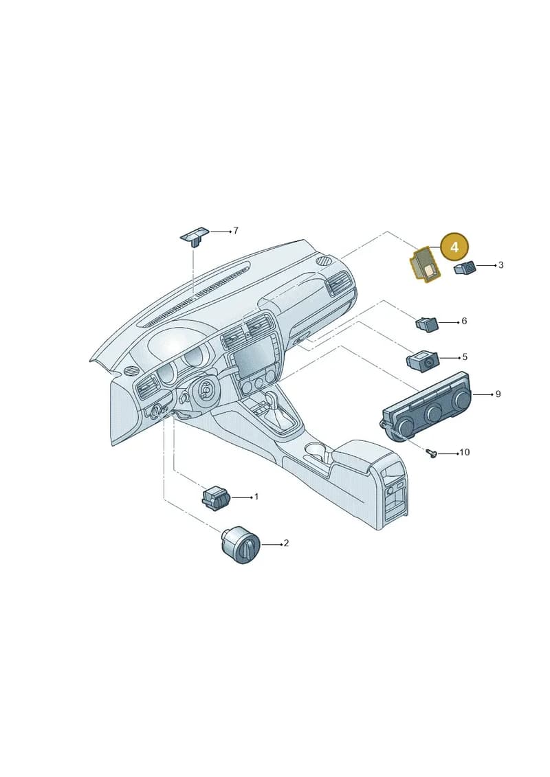5C6919234B — Volkswagen Jetta 2.0 (2015-2015) diagram 789941500, position 4