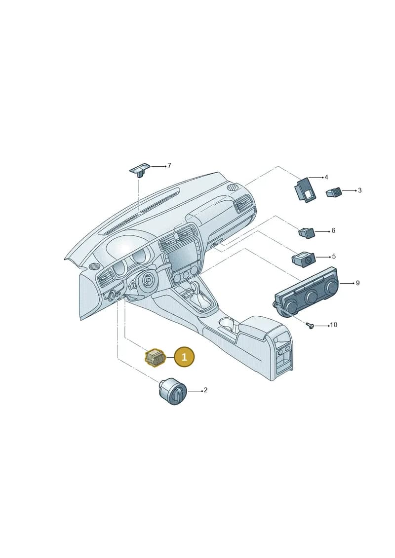 5C6941333AREH — Volkswagen Jetta (2014-2018) diagram 789941500, position 1