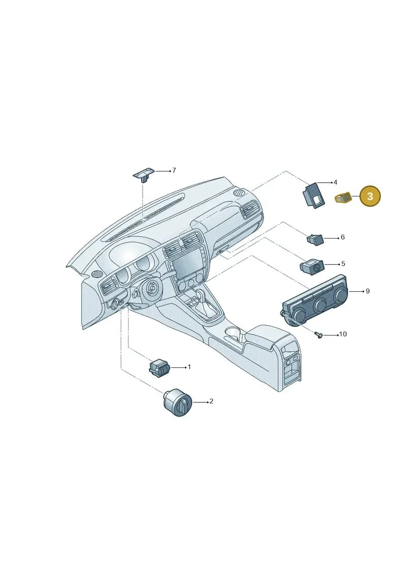 5C6953509B — Volkswagen Jetta 2.0 (2015-2015) diagram 789941500, position 3