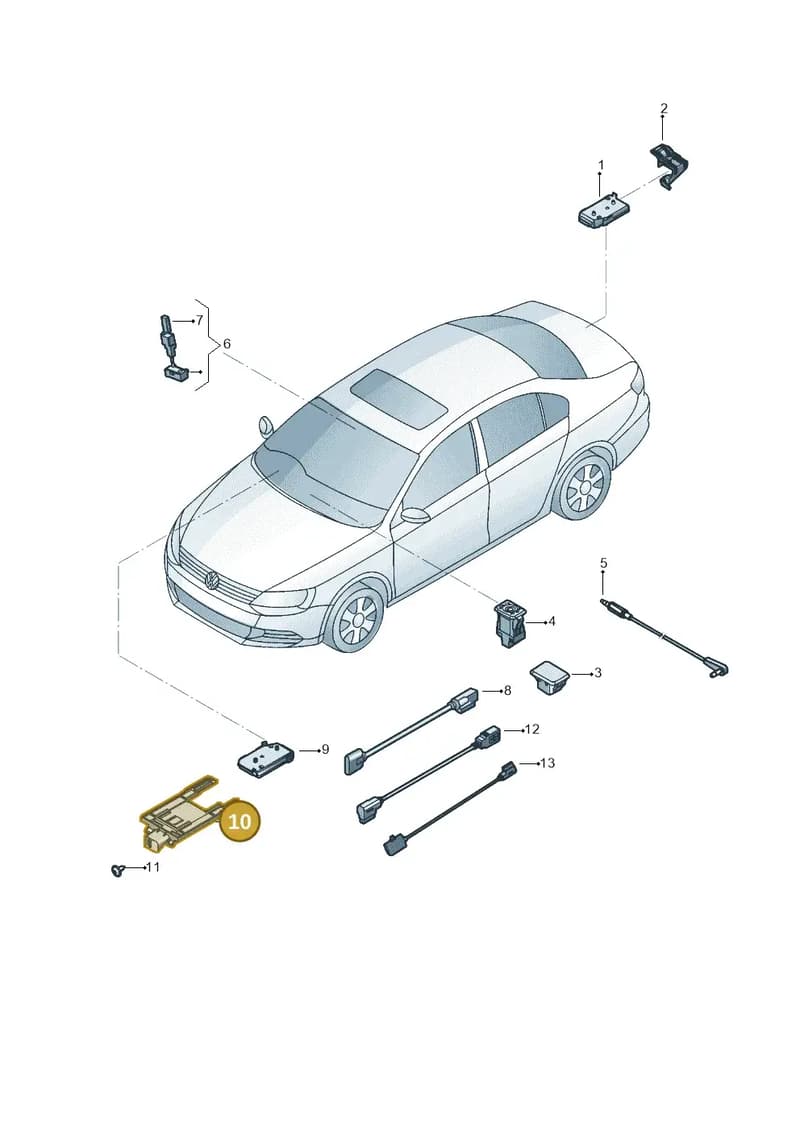 5C6971846 — Volkswagen Jetta (2014-2017) diagram 789035078, position 10