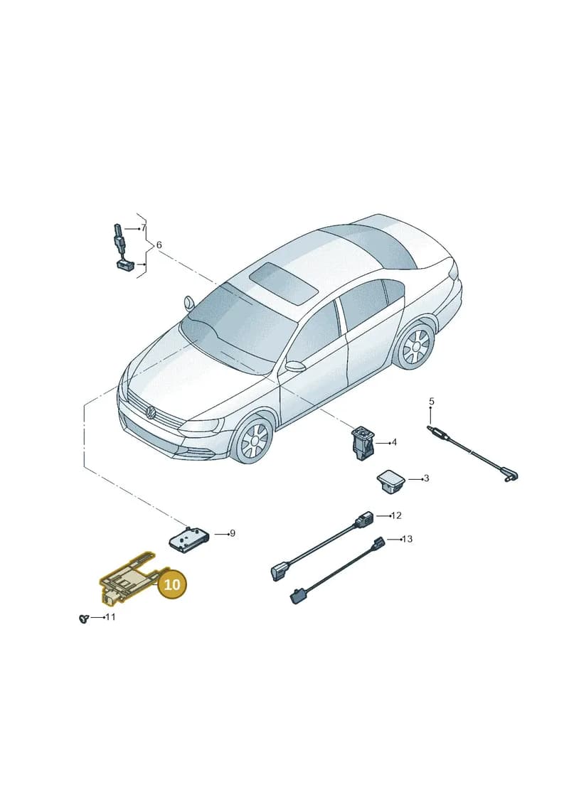 5C6971846 — Volkswagen Jetta (2014-2018) diagram 854035078, position 10