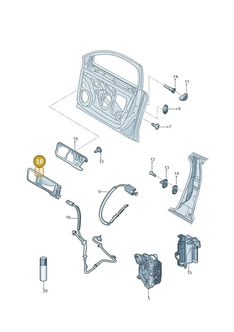 5C7837114KUAQ — Volkswagen Jetta (2014-2018) diagram 692837000, position 18