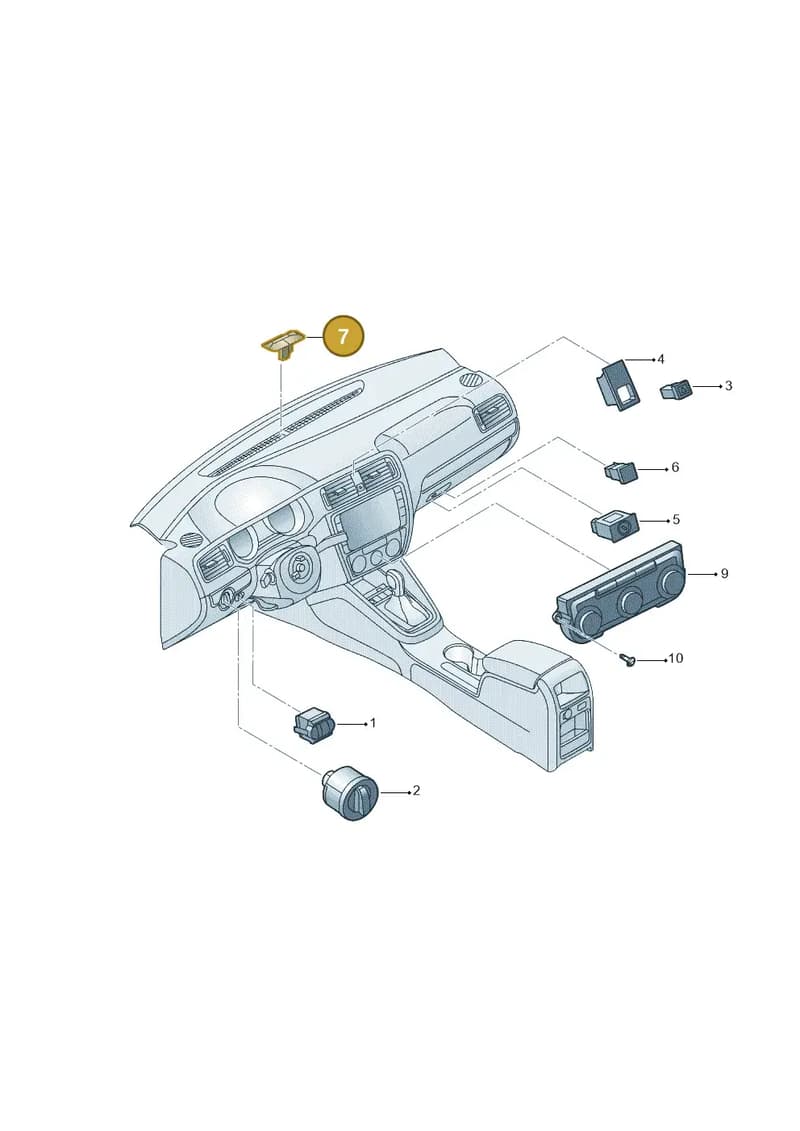 5C7919068A — Volkswagen Jetta 2.0 (2015-2015) diagram 789941500, position 7