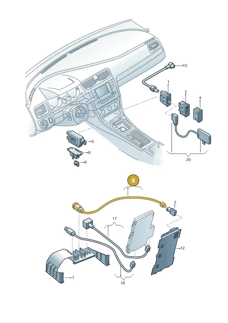 5G0035320C — Volkswagen e-Golf (2014-2021) diagram 746035780, position 8