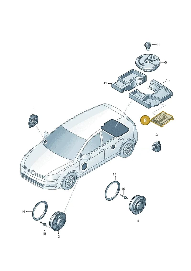 5G0035456 — Volkswagen e-Golf (2014-2021) diagram 774035350, position 8