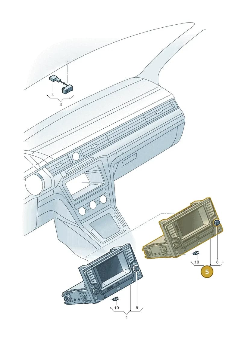 5G0035867C — Volkswagen Passat Saloon (2014-2024) diagram 793035000, position 5