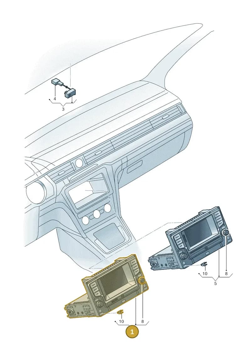5G0035887A — Volkswagen Passat Saloon (2014-2024) diagram 793035000, position 1