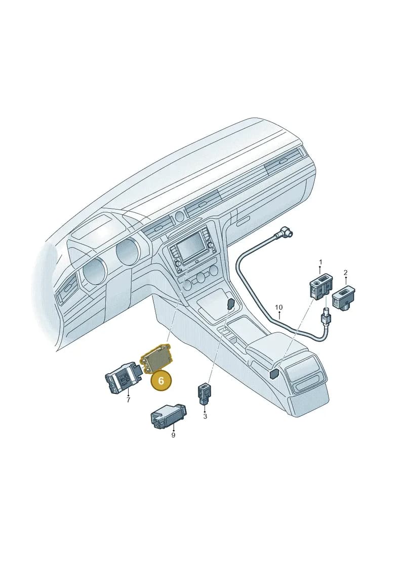 5G0035953B — Volkswagen Passat Saloon (2014-2024) diagram 793035780, position 6