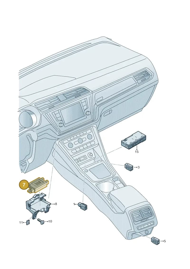 5G0035953B — Volkswagen Touran (2015-2025) diagram 869035780, position 7