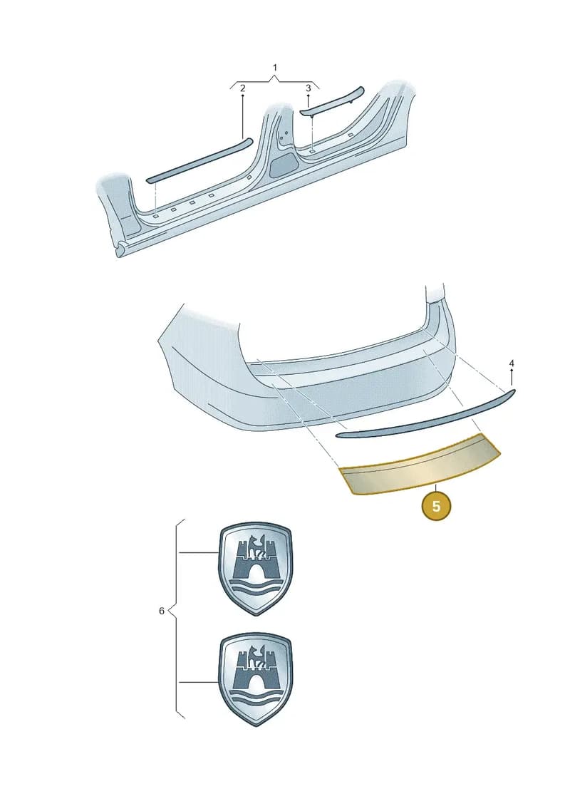 5G0061197B — Volkswagen e-Golf (2014-2021) diagram 837061070, position 5