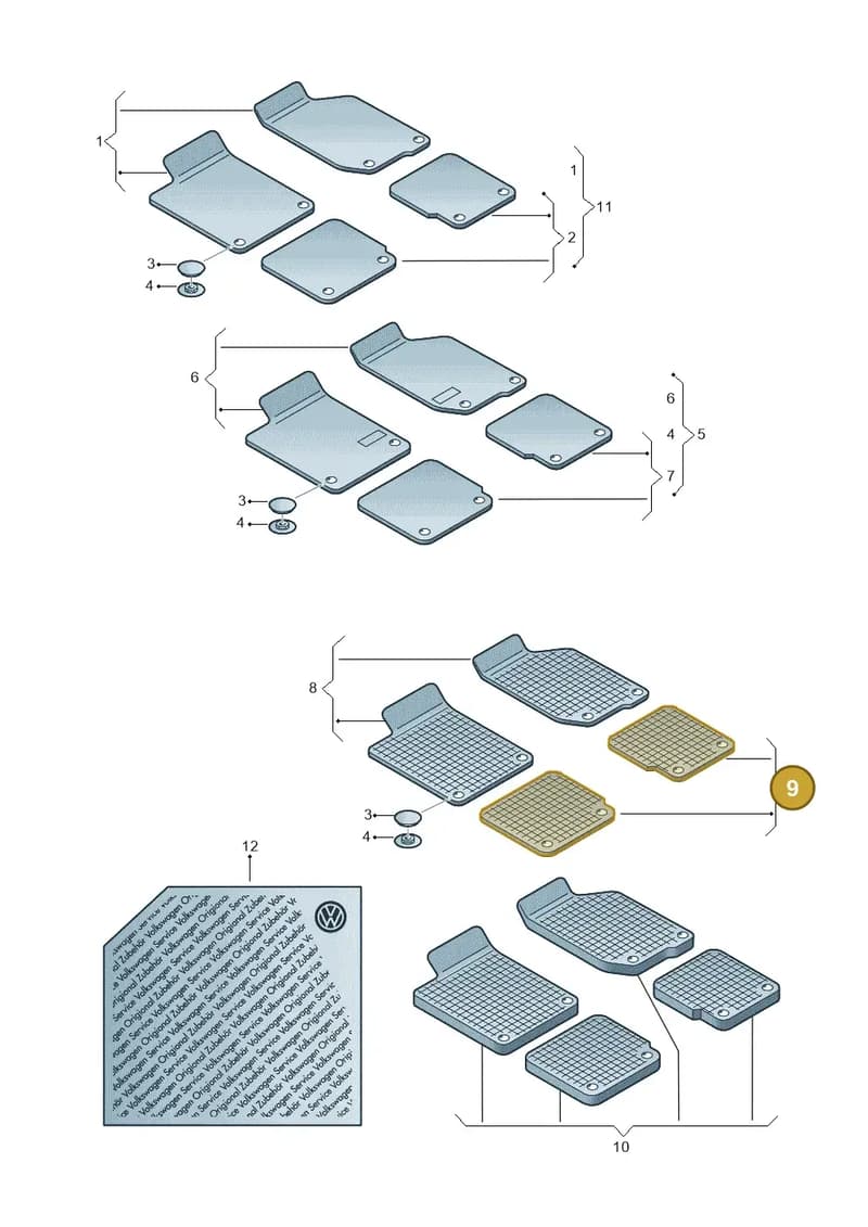 5G0061512A82V — Volkswagen Golf 1.4 BlueMotion (2012-2017) diagram 474061100, position 9