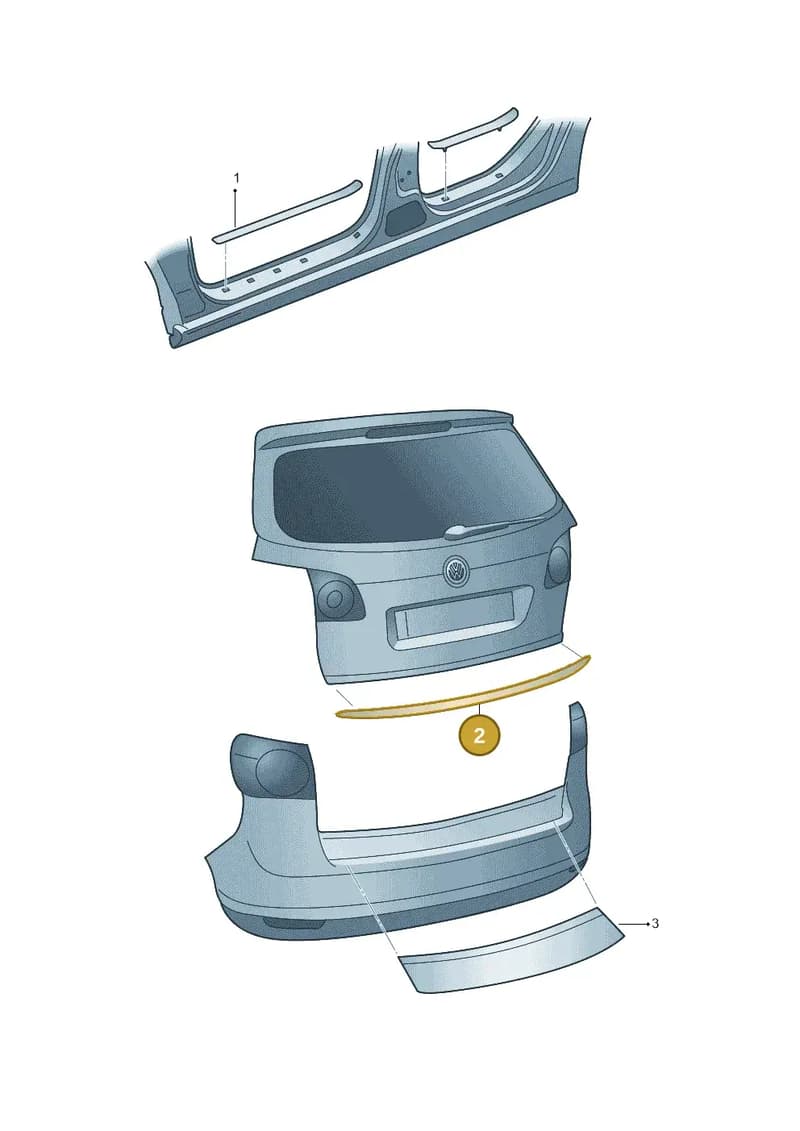 5G0071360 — Volkswagen Golf (2015-2019) diagram 459061700, position 2