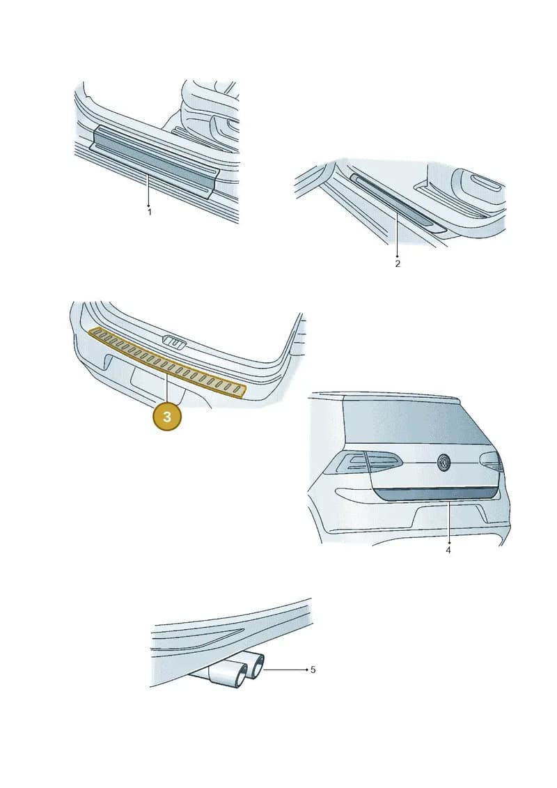 5G0071360 — Volkswagen Golf (2015-2019) diagram 867071630, position 3