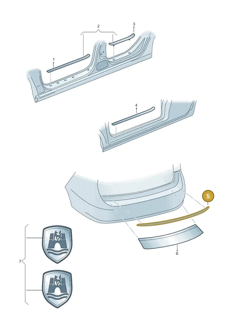5G0071360 — Volkswagen Golf (2016-2020) diagram 827061070, position 5