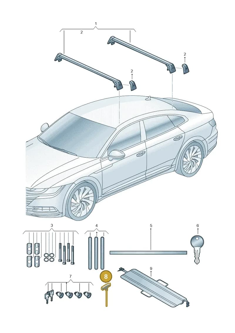 5G0071711 — Volkswagen Arteon (2017-2025) diagram 828071030, position 8