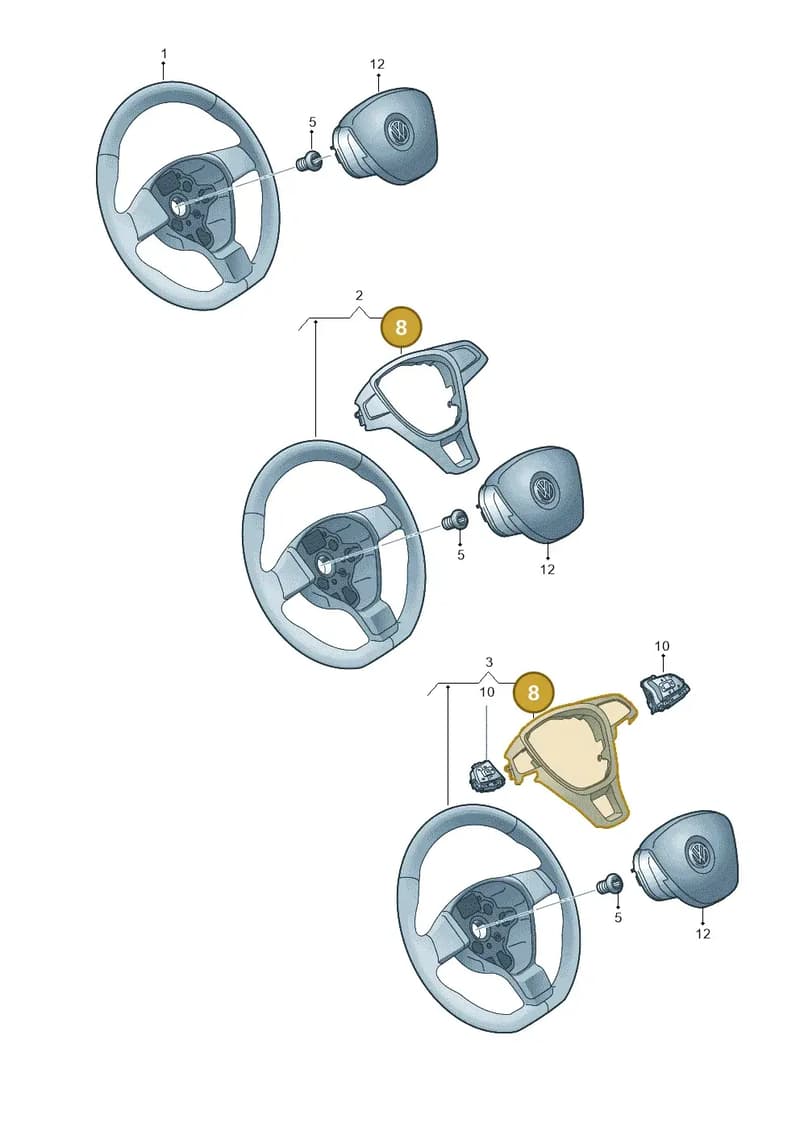 5G0419685AAYMS — Volkswagen T-Roc (2017-2025) diagram 746419200, position 8