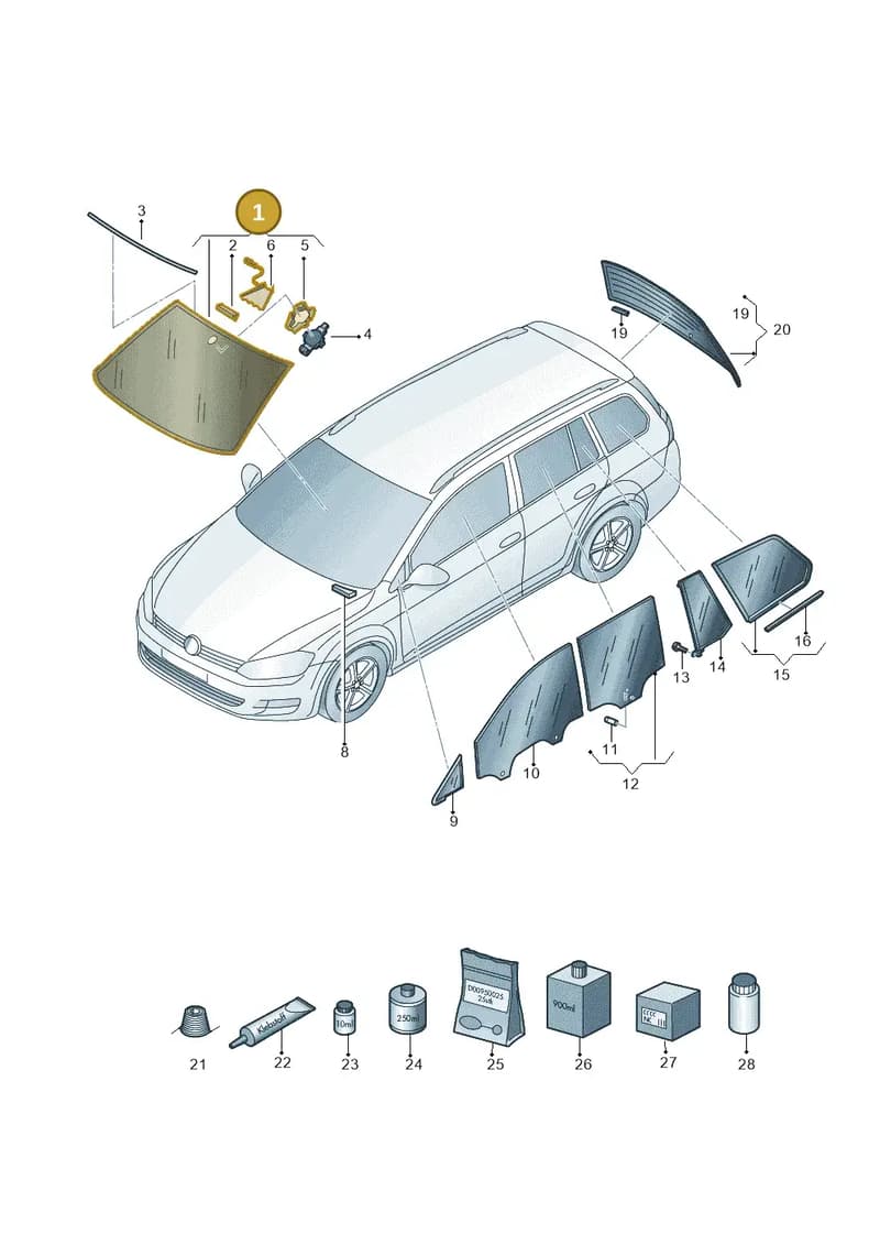 5G0845011ARNVB — Volkswagen Golf (2016-2020) diagram 763845000, position 1