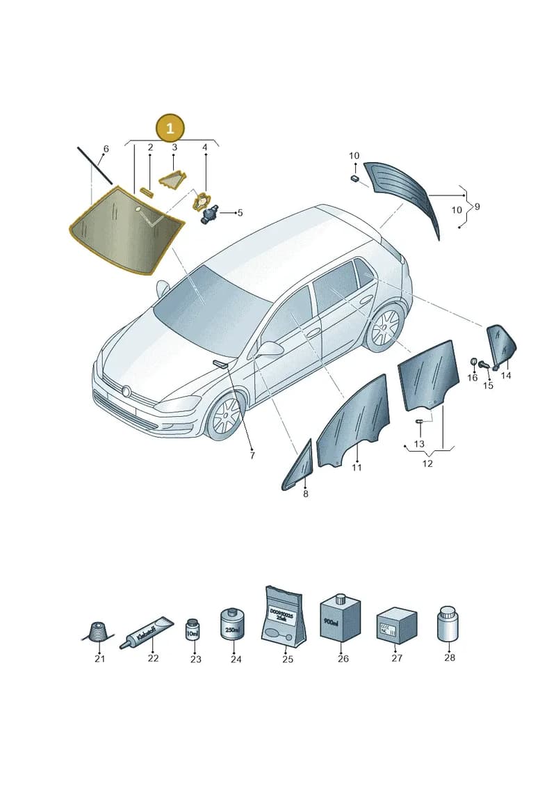 5G0845011ASNVB — Volkswagen e-Golf (2014-2021) diagram 774845000, position 1
