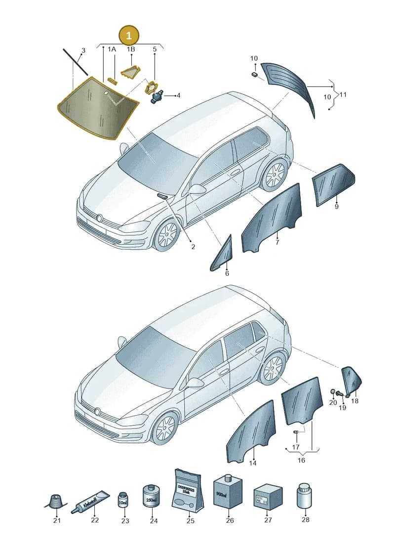5G0845011CANVB — Volkswagen Golf (2016-2020) diagram 746845000, position 1