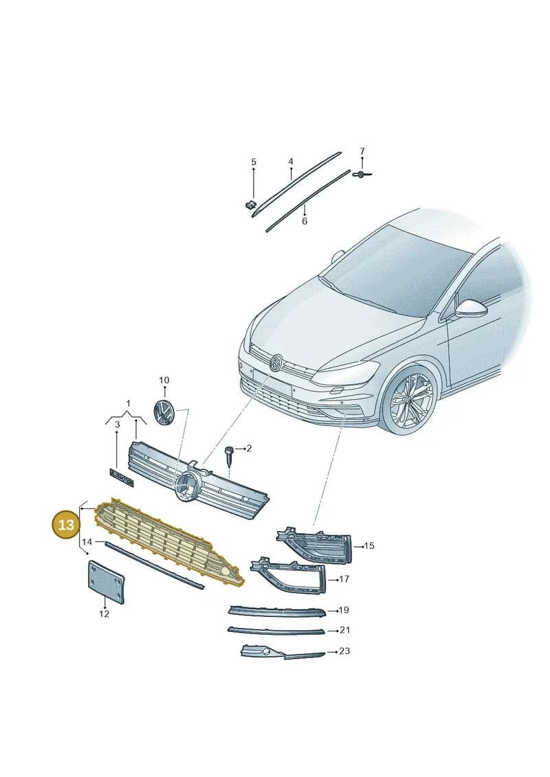 5G0853671GRYP — Volkswagen Golf (2016-2020) diagram 827853000, position 13