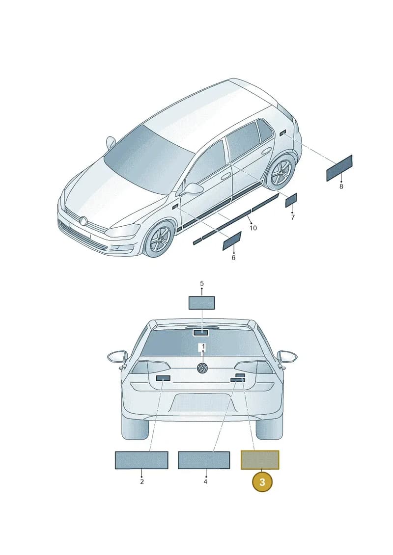 5G0853675AT2ZZ — Volkswagen Golf 1.4 BlueMotion (2012-2017) diagram 746853500, position 3