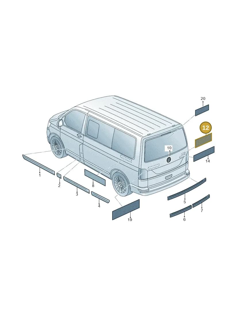 5G0853675D2ZZ — Volkswagen Caravelle (2015-2019) diagram 861853300, position 12