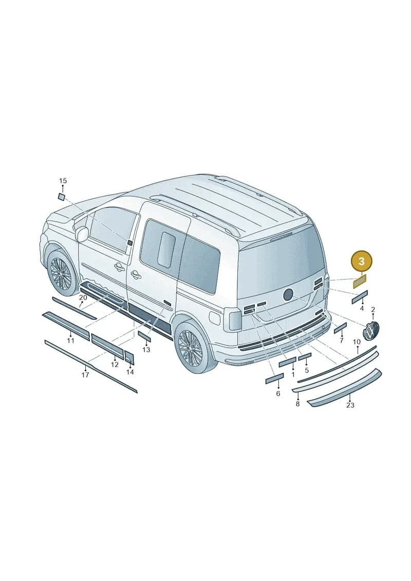 5G0853675D2ZZ — Volkswagen Caddy (2015-2020) diagram 866853500, position 3