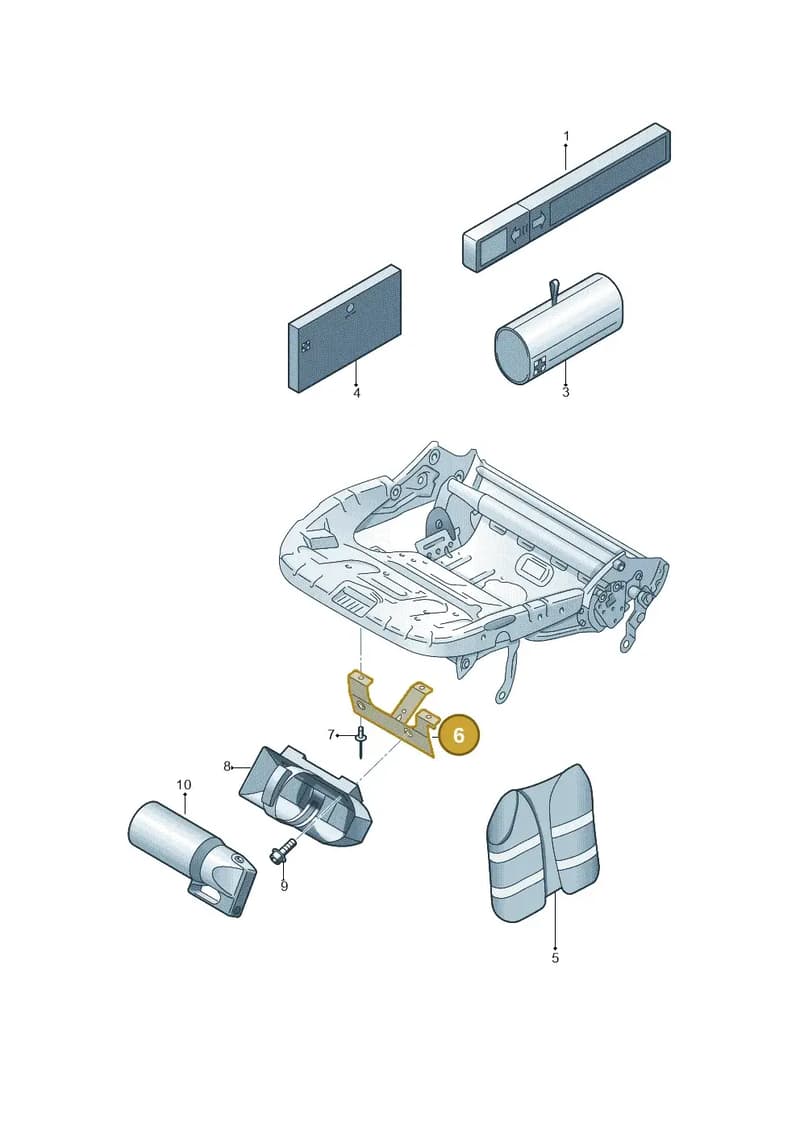 5G0860290A — Volkswagen Golf (2016-2020) diagram 746860000, position 6