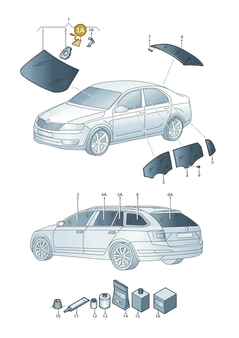 5G0862505 — Skoda Octavia (2017-2020) diagram 753845000, position 1A