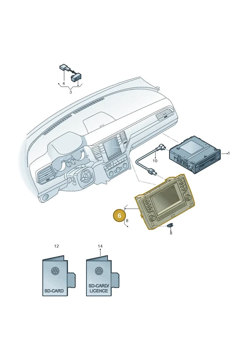 5G0919605B — Volkswagen Golf Sportsvan (2014-2020) diagram 780035030, position 6