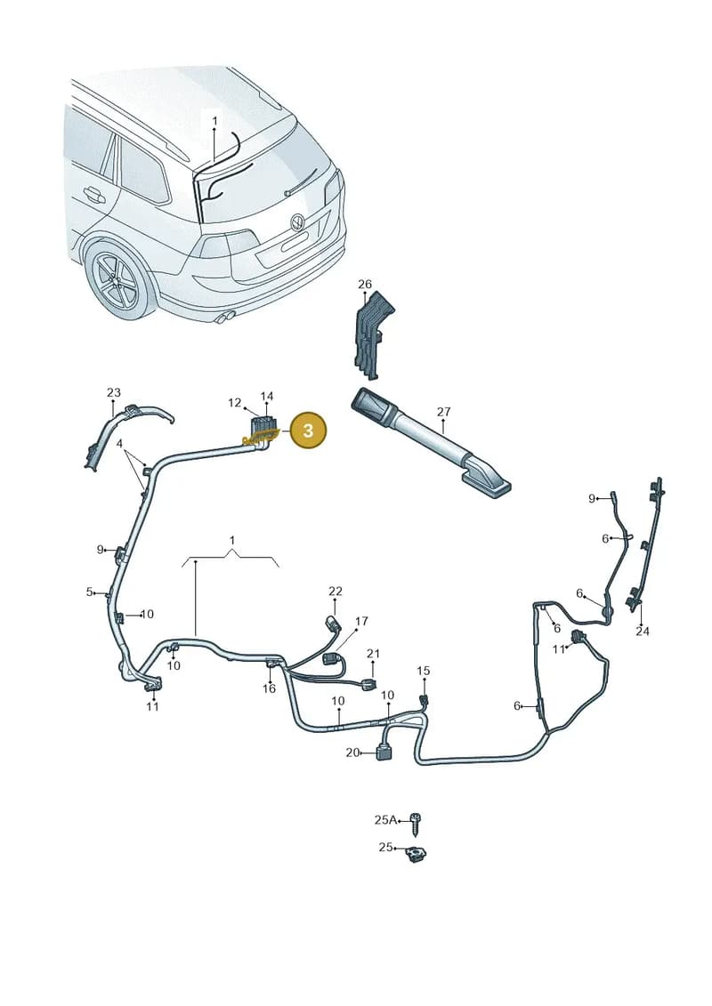 5G0937545 — Volkswagen Golf Estate 1.4 (2014-2017) diagram 763972850, position 3